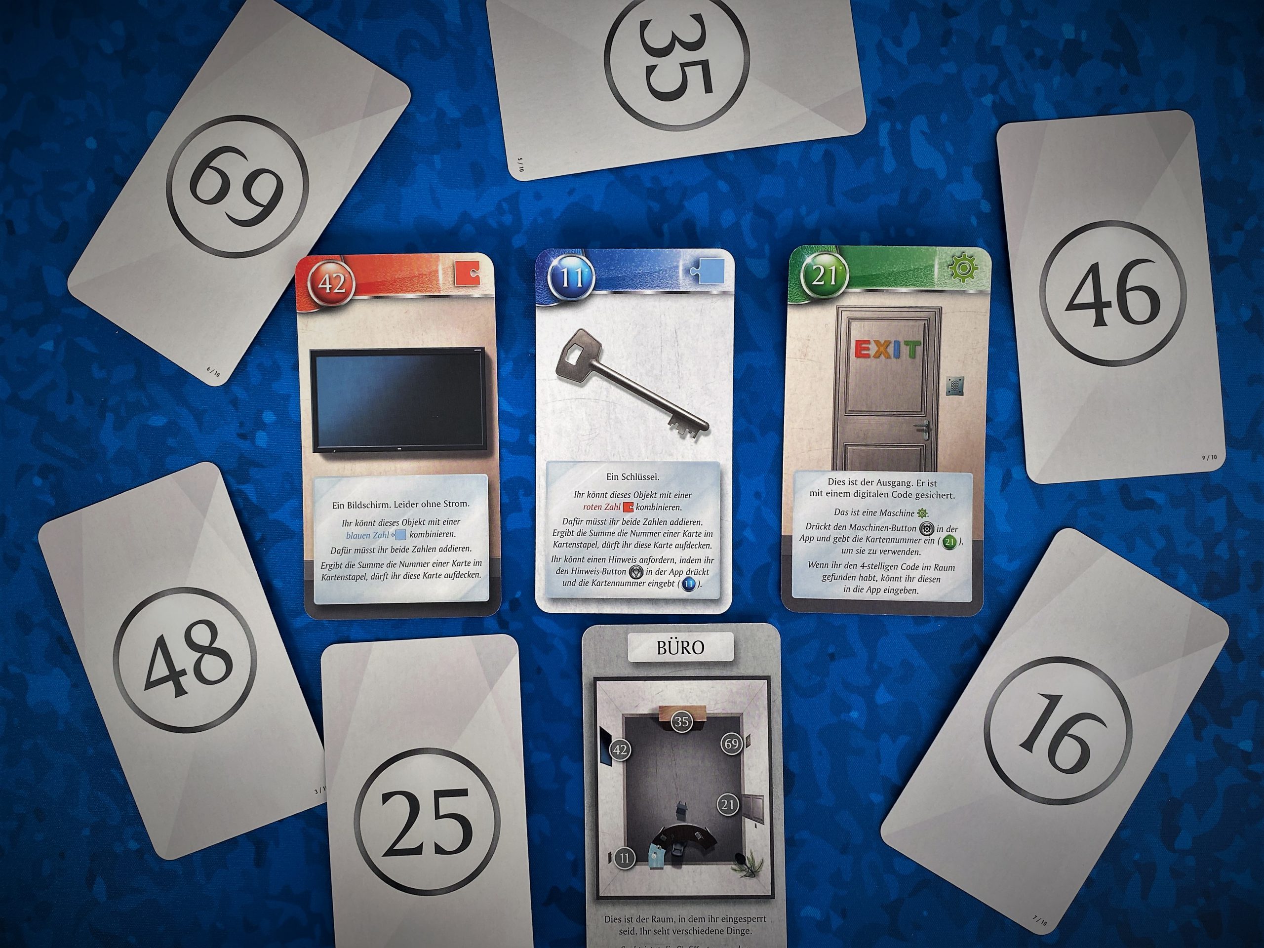 Karten und Texte, die erklären, wie sie eingesetzt werden.