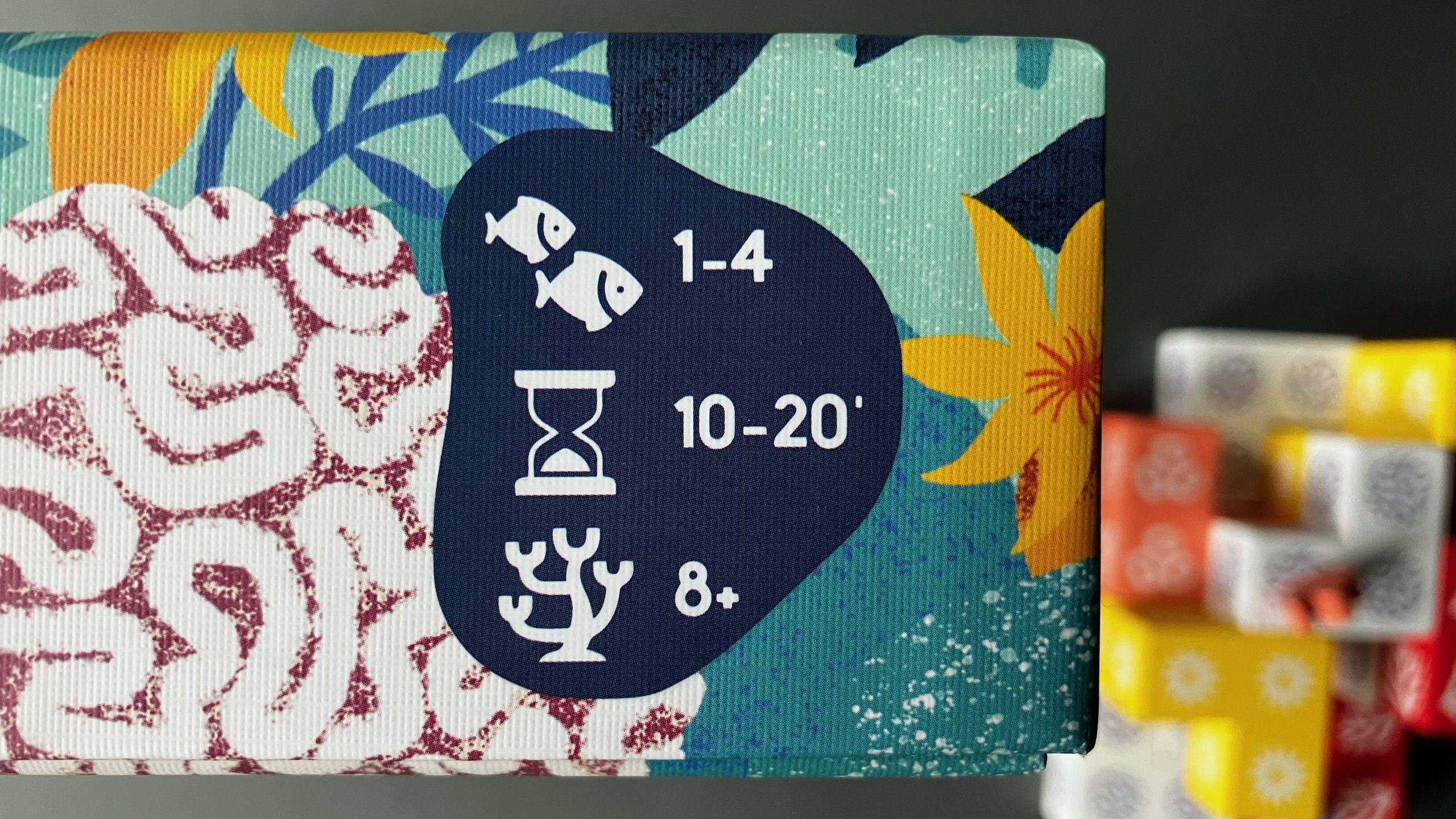 Die Angaben auf der Schachtel geben 1-4 Personen an, Spieldauer 10-20 Minuten und Alter ab 8 Jahren