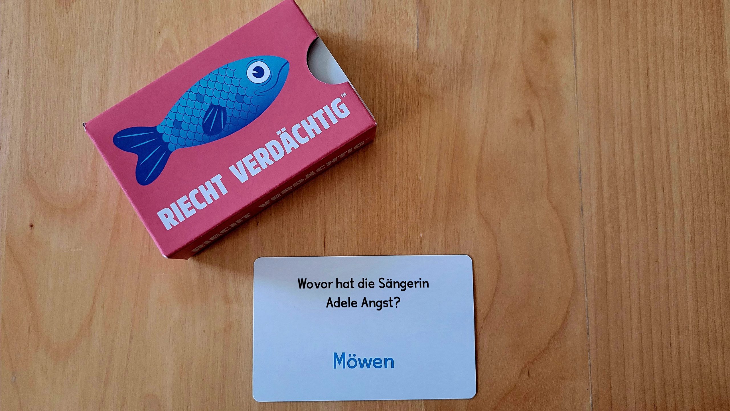 Die Fragekarte umgedreht zeigt die richtige Lösung