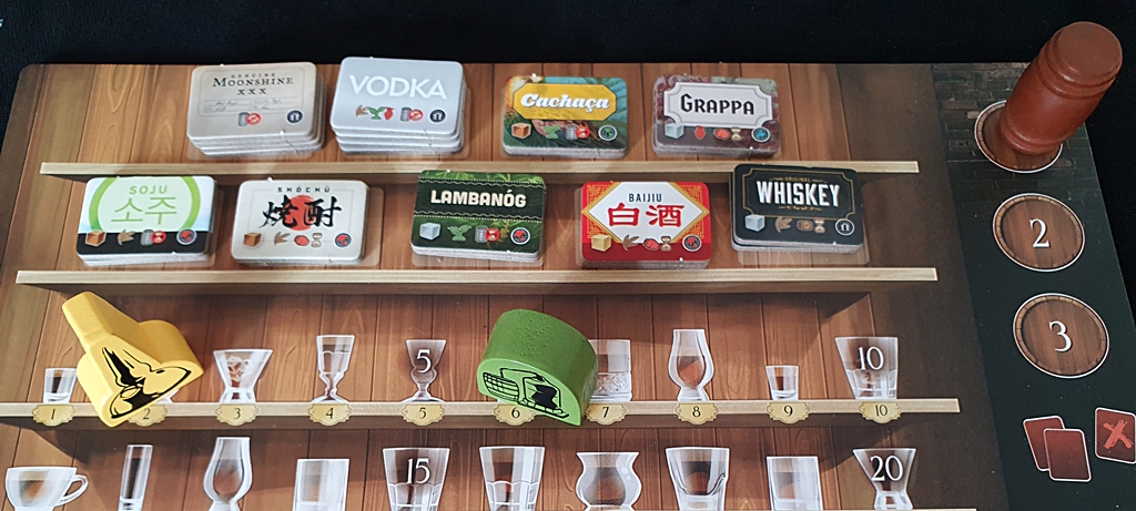 Die Punkteleiste mit den zur Verfügung stehenden Etiketten