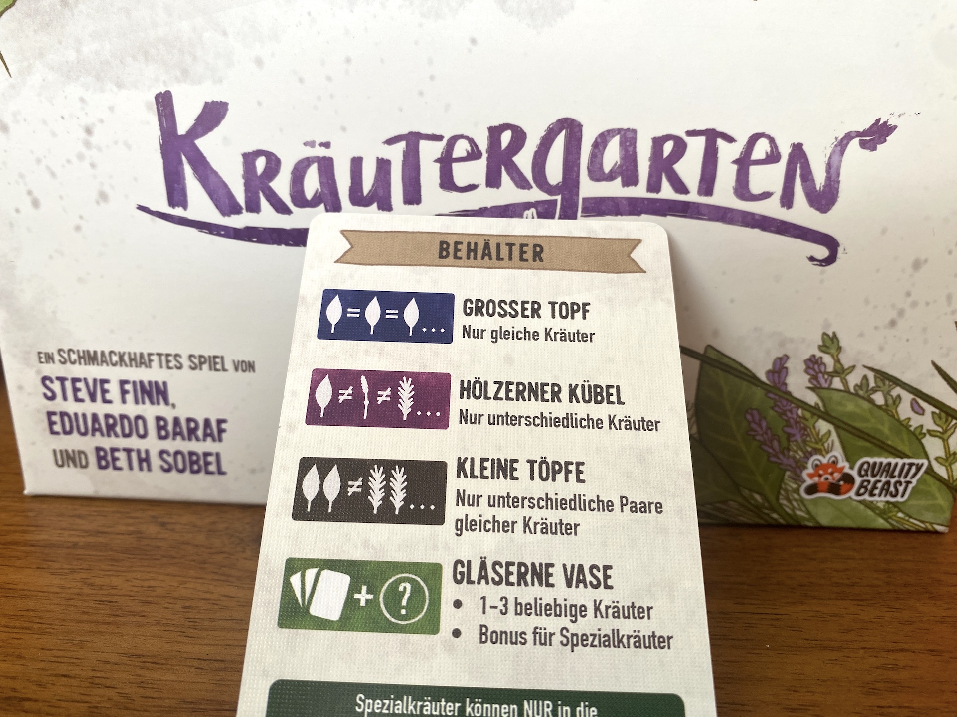 Wertungskarte der verschiedenen Zöpfe