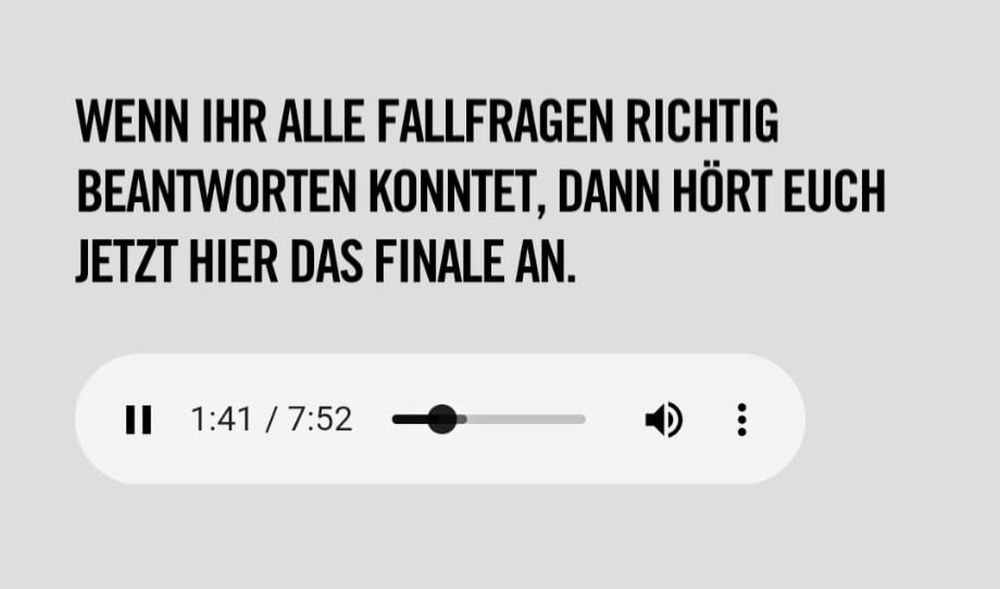 Im Chat wird die Lösung als Audio-File angeboten