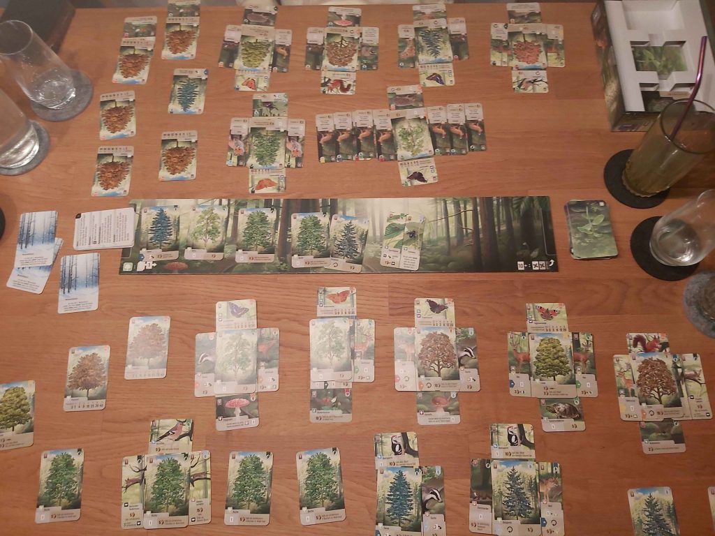 Umfangreiche Auslage an einem Spieltisch