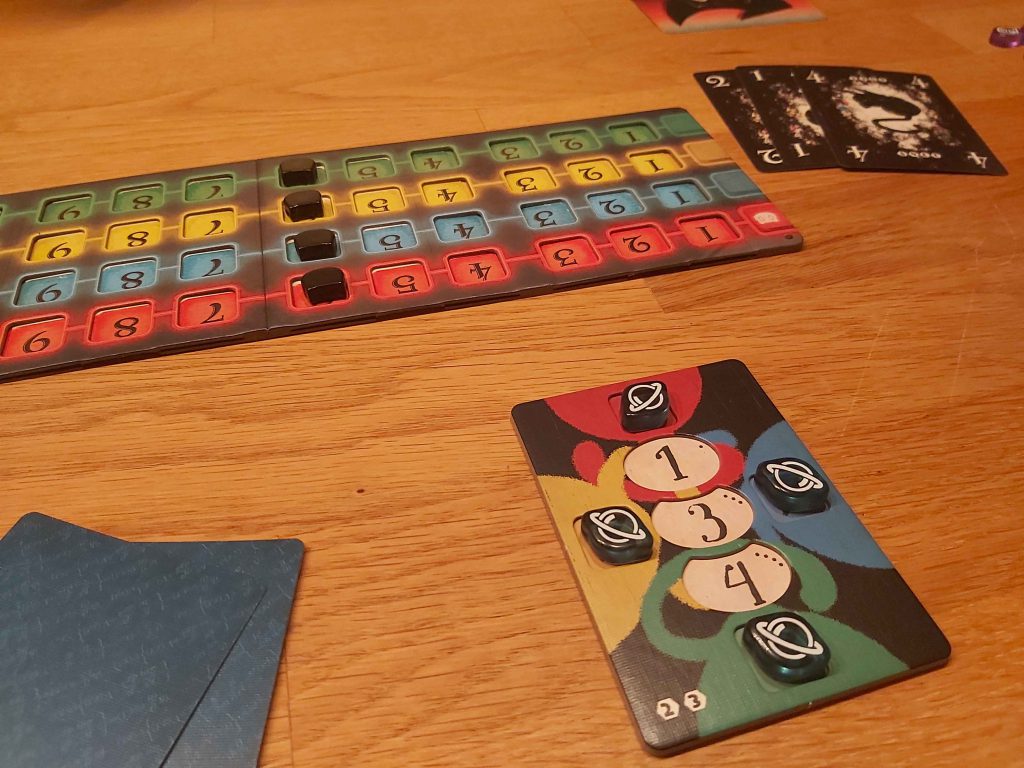 Zu sehen ist das Spielbrett von Cat in the Box.