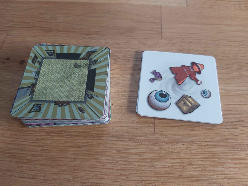 Zu sehen sind die Spielkarten von Panic Mansion.