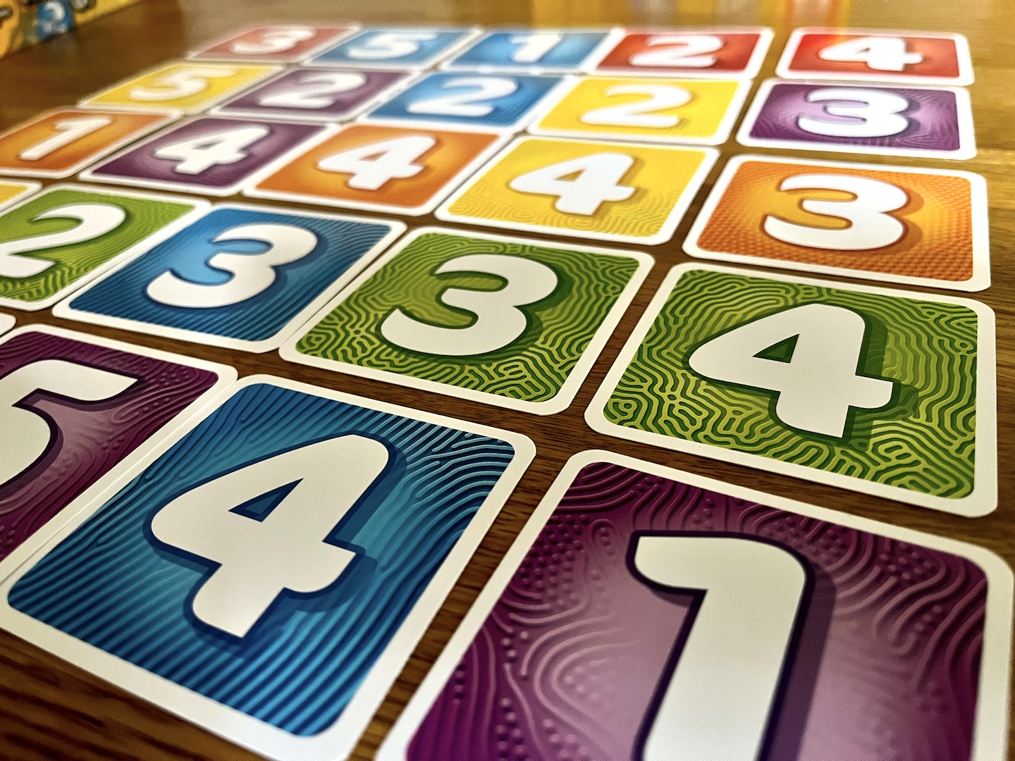 Blick auf die ausgelegten Karten