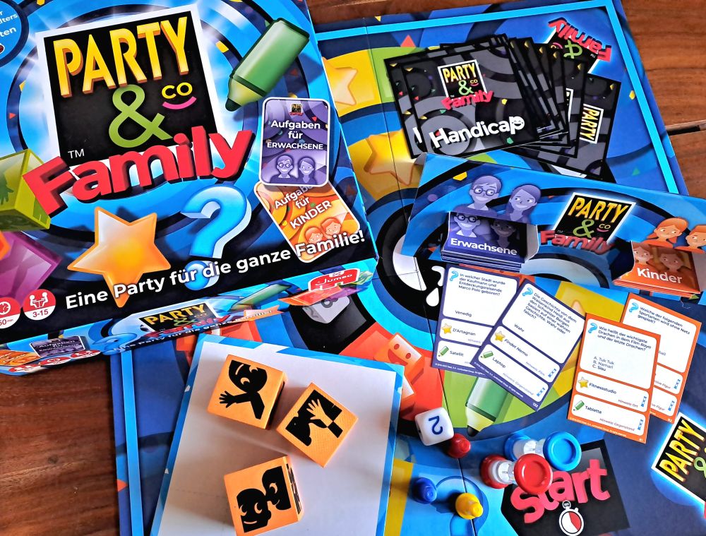 Spielkarton und Inhalt der Family-Ausgabe
