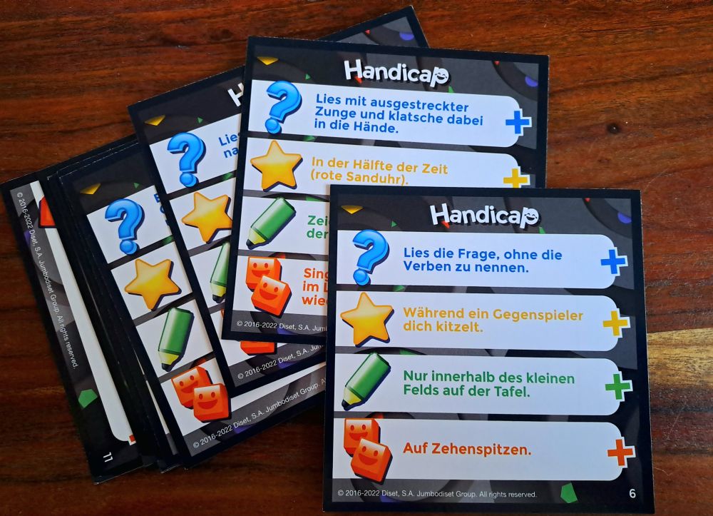 Beispiele von Karten der Kategorie Handycap