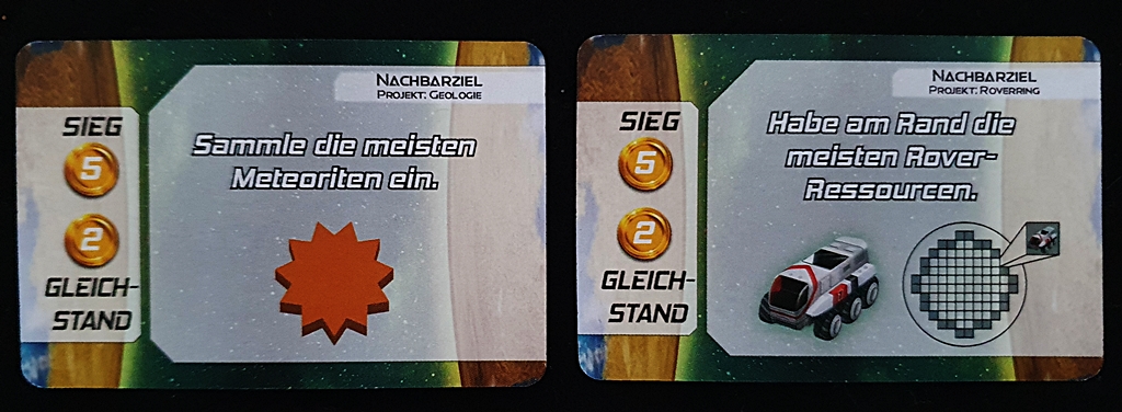Zwei Zielkarten als Beispiel