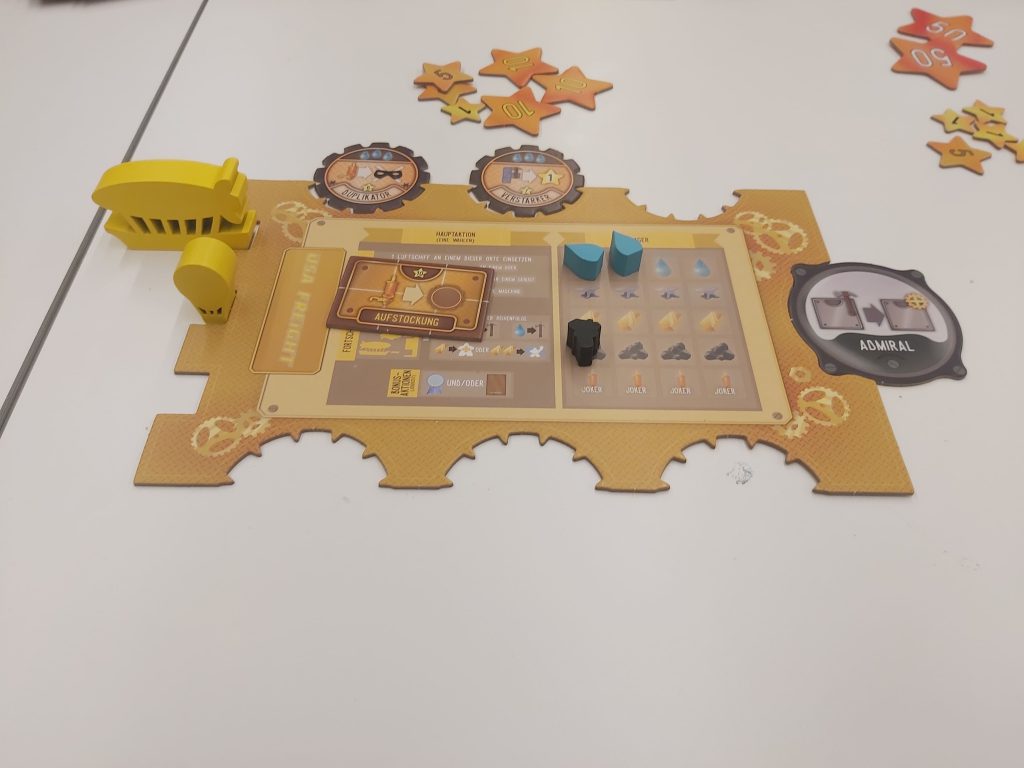 Zu sehen ist das Tableau einer spielenden Person.