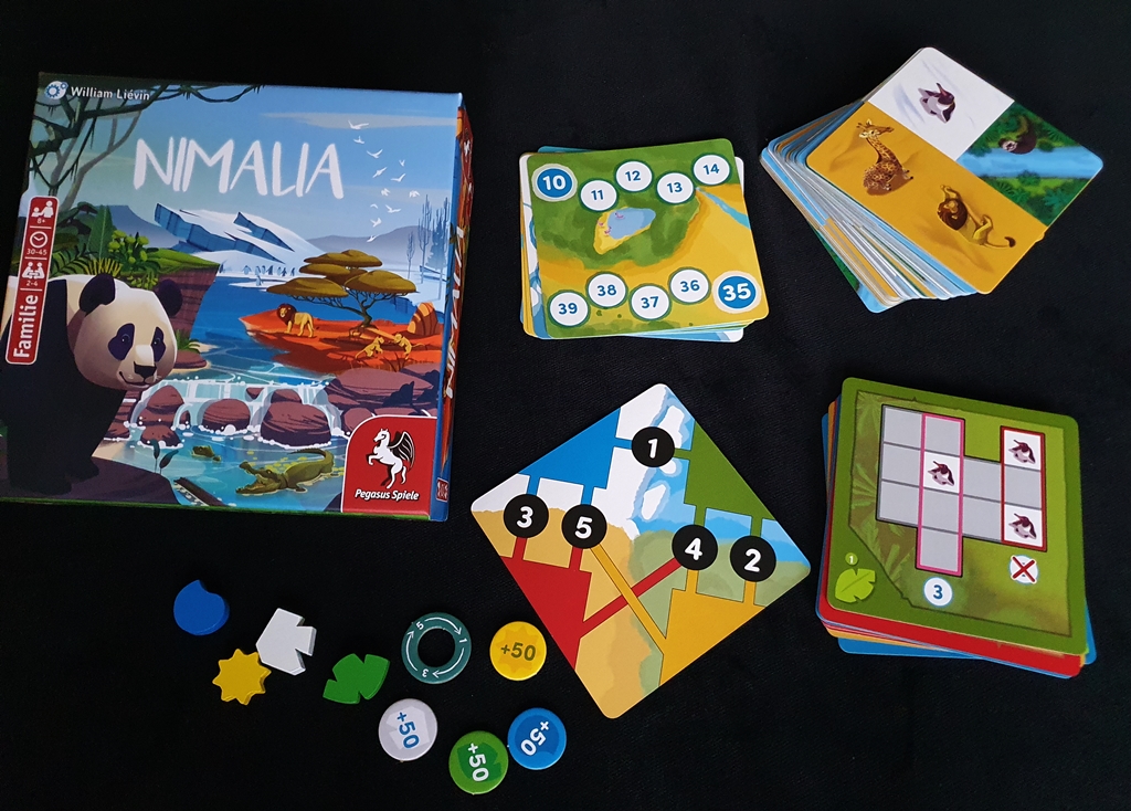 Spielkarton und Inhalt