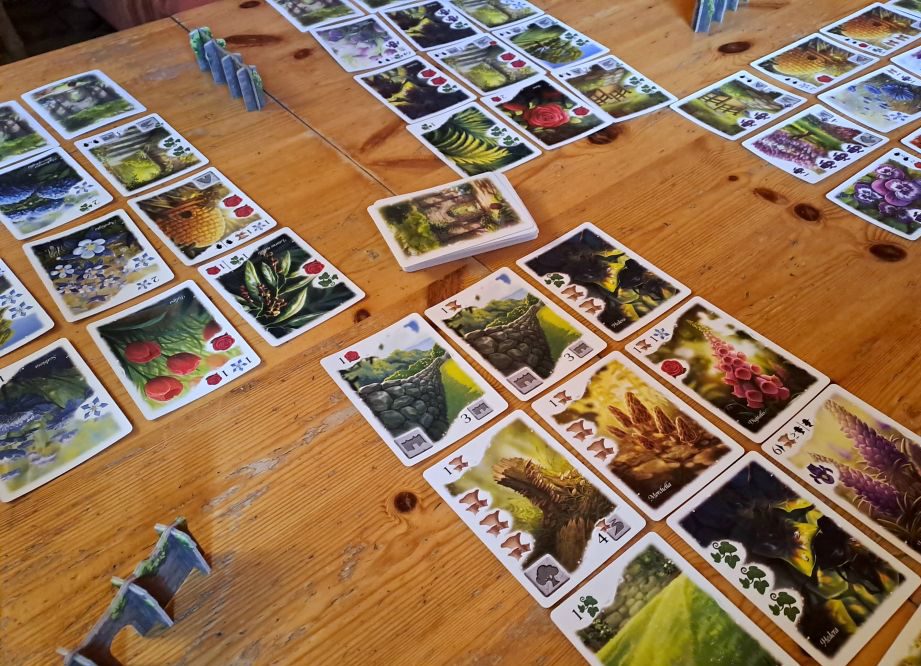 Kartenauslage zum Ende einer Partie