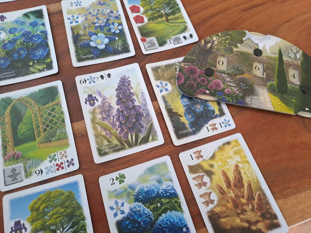 Kartenauslage eines Spielenden