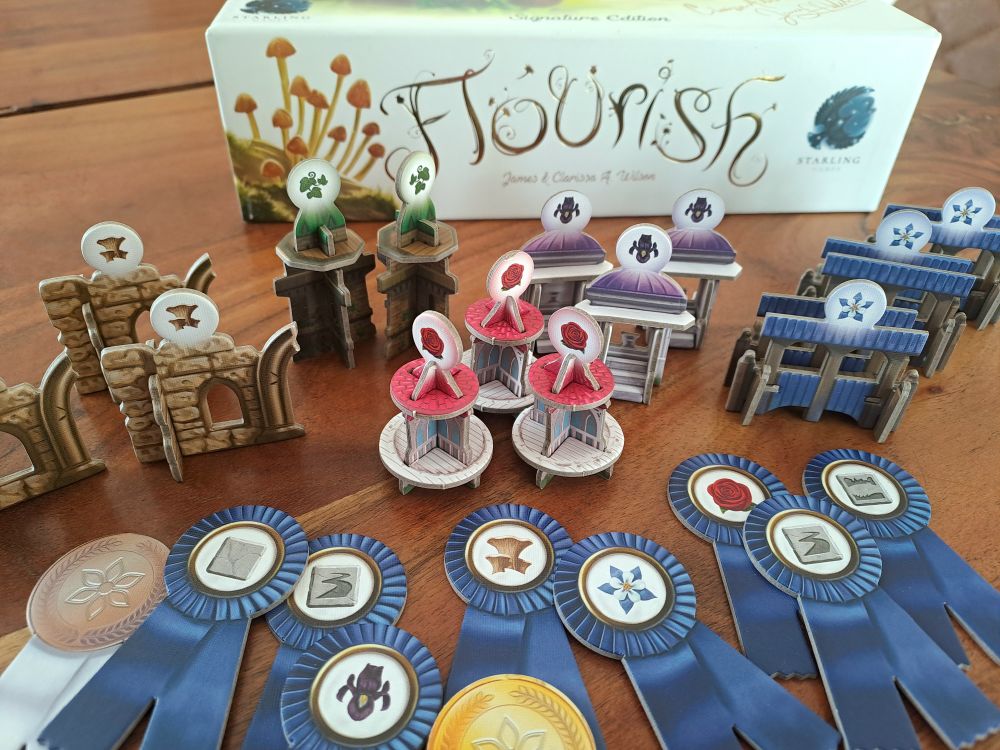 Nahaufnahme von einem Teil des Spielmaterials