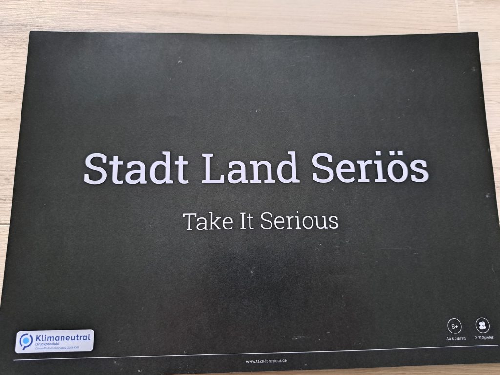 Titelblatt vom Spielblock