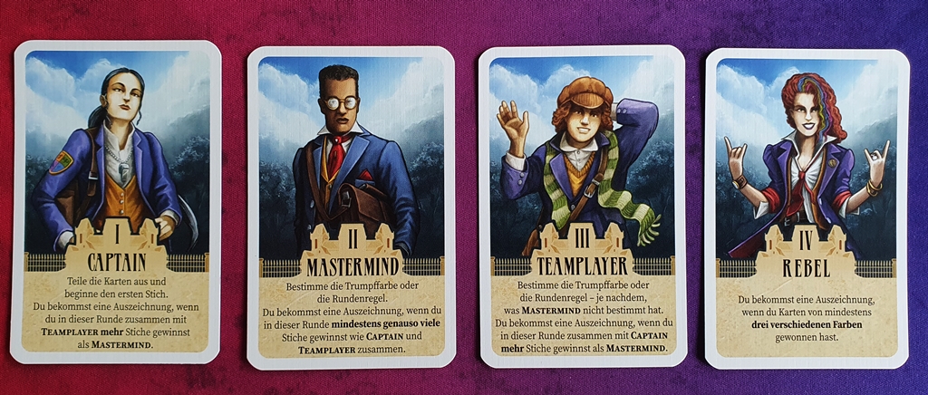 Die vier Rollenkarten
