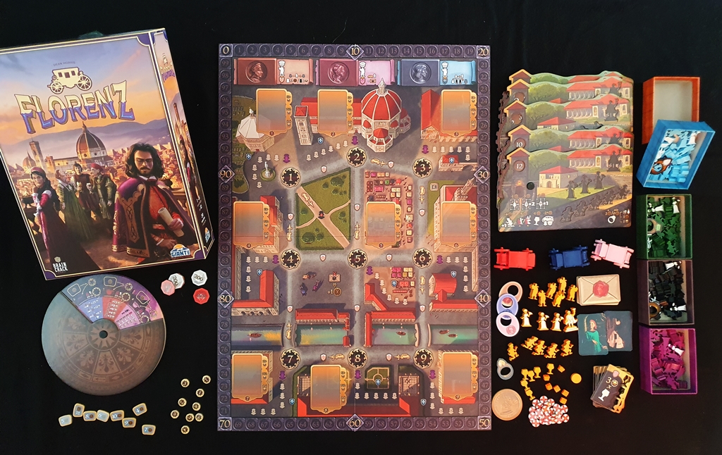 Spielkarton und Inhalt