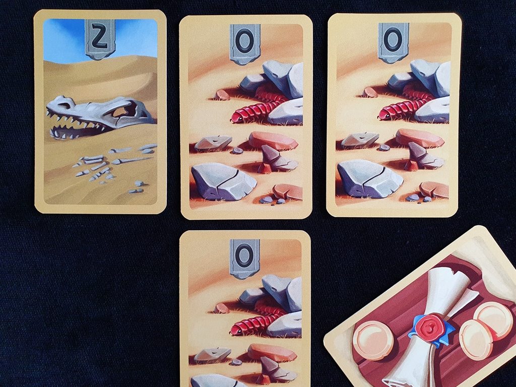 Erstes Anlegen beidseits der Nullerkarten