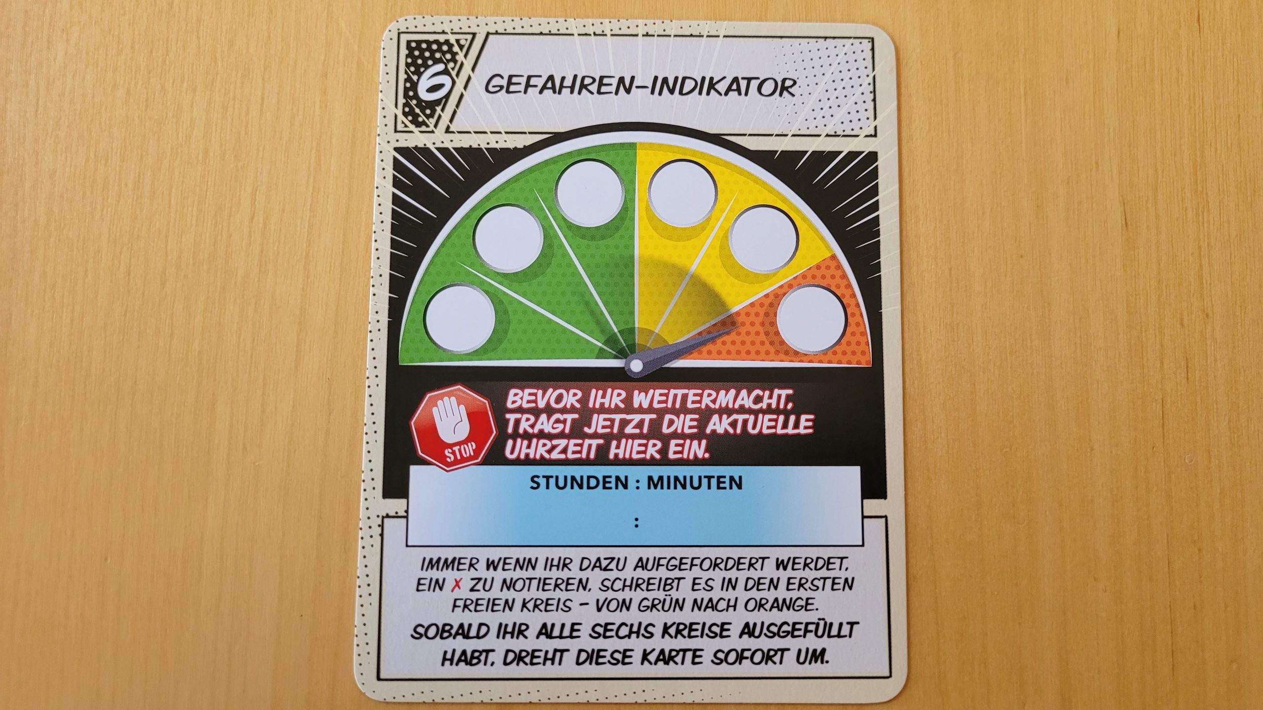 Zu sehen ist die Karte "Gefahren-Indikator".