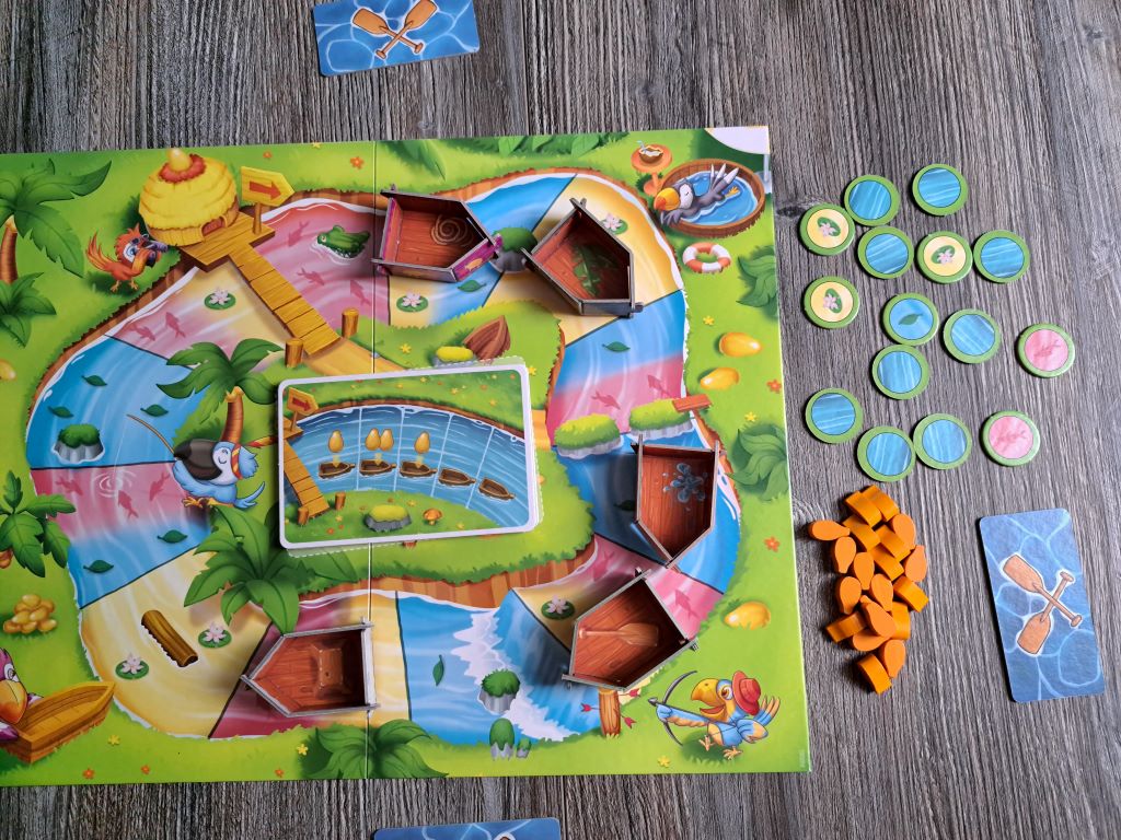 Spielszene. Einige Runden sind gespielt.