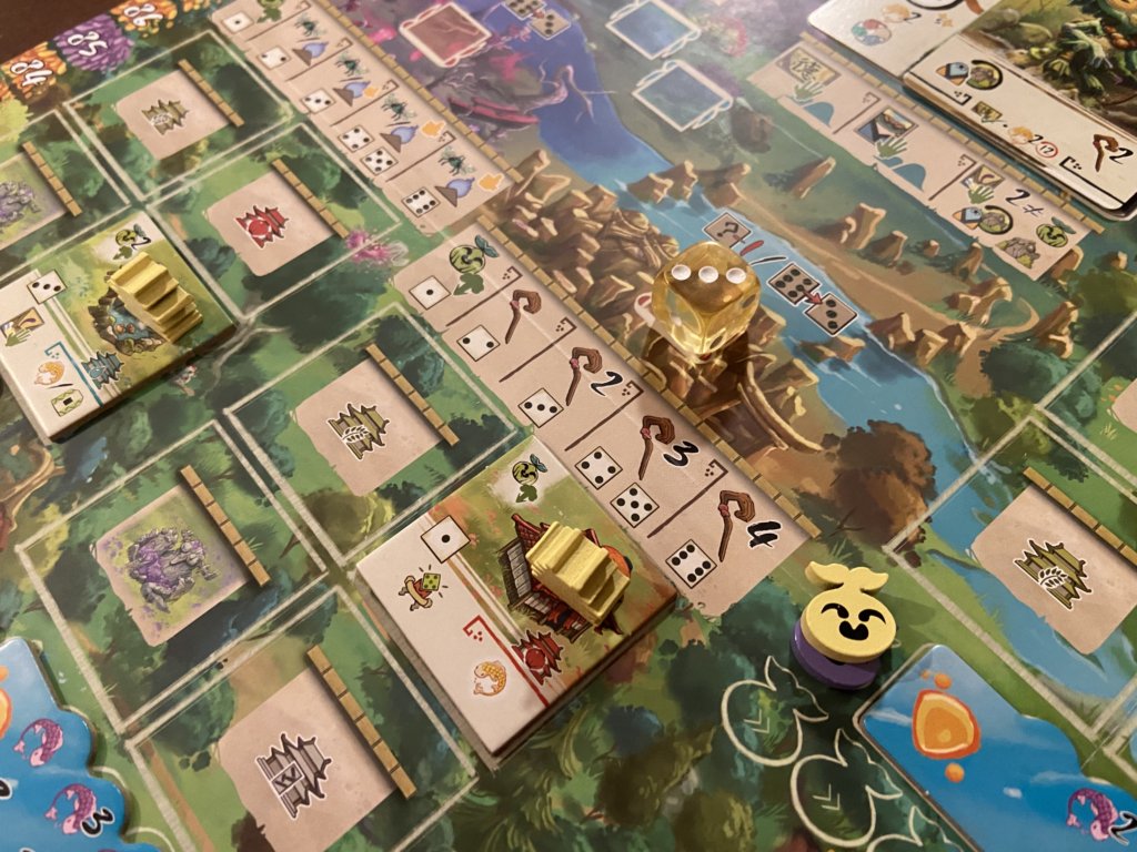 Detailansicht des Spielbretts.