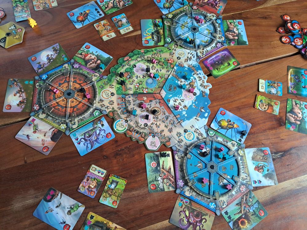 Zu sehen ist der komplette Spielaufbau