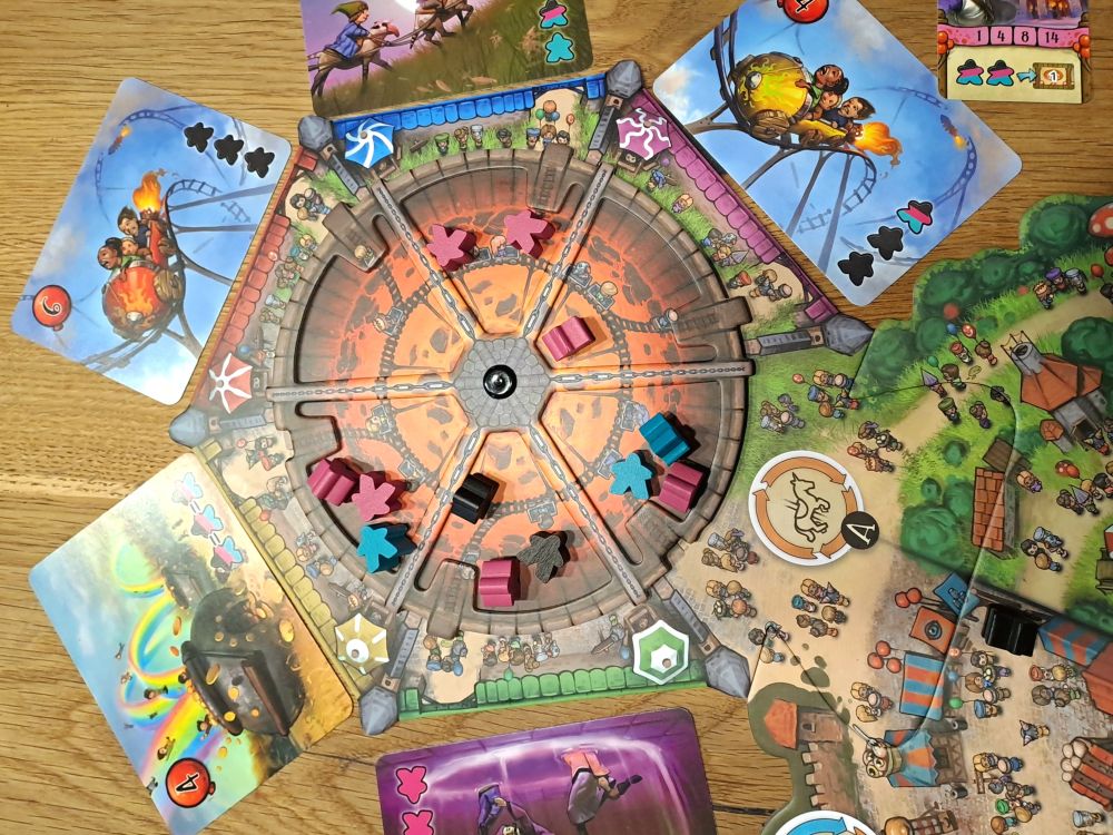 Zu sehen ist ein Teil des Spielplans.