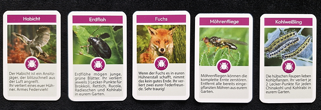 Die negativen Ereigniskarten