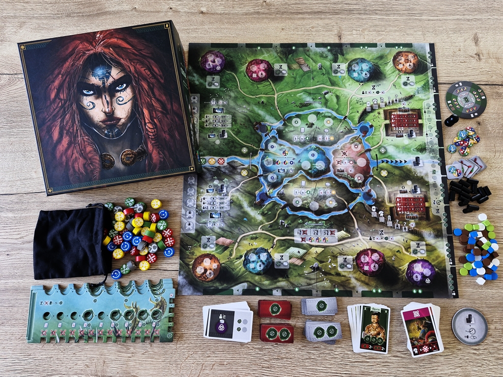 Spielkarton und Inhalt