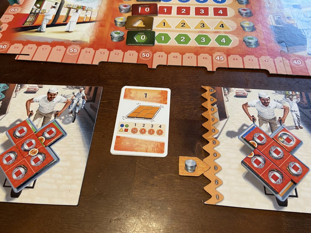 Blick auf das Spielbrett.