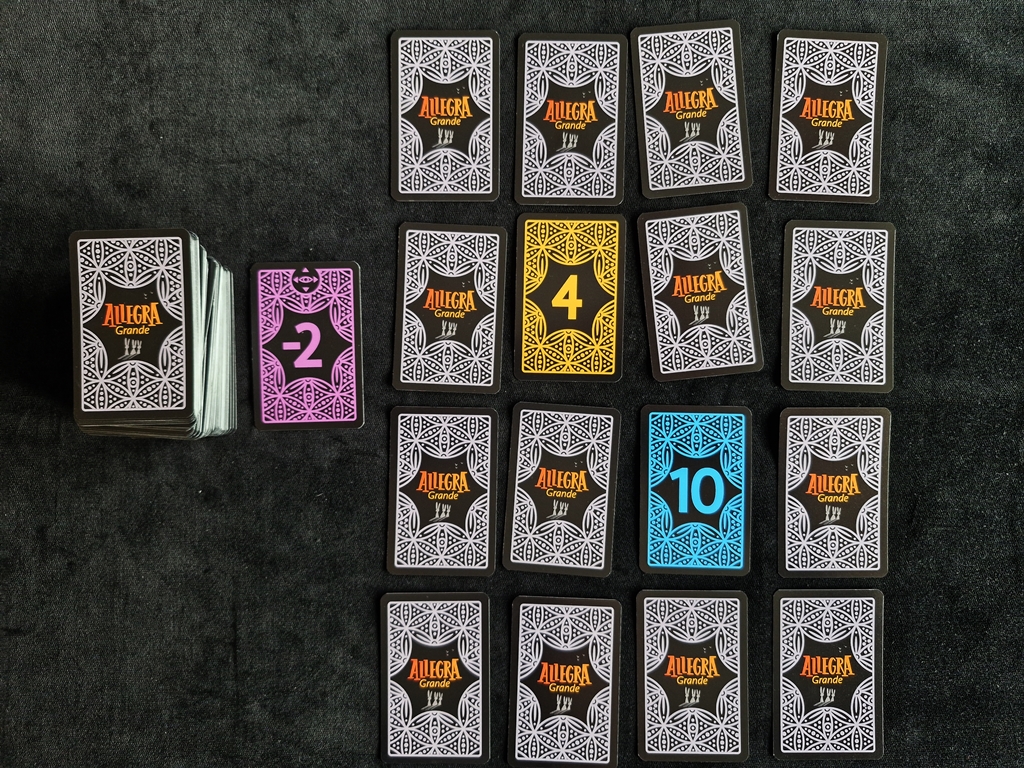 Auslage eines Spielende zu Partiebeginn