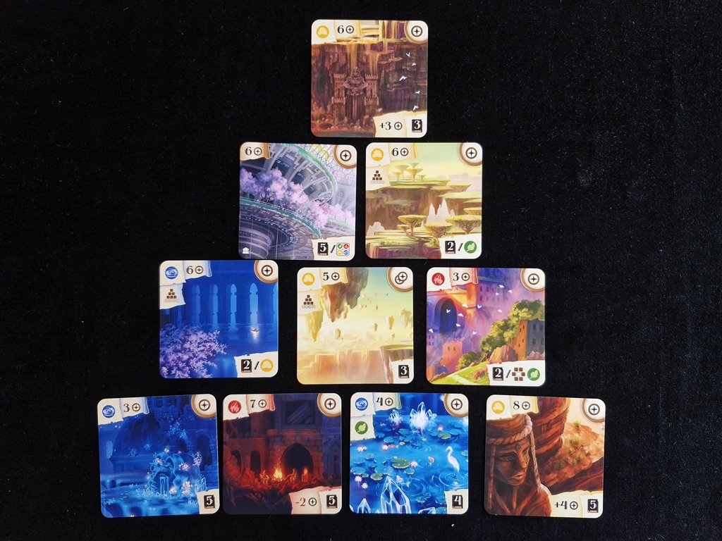 Die fertige Pyramide eines der beiden Spielenden