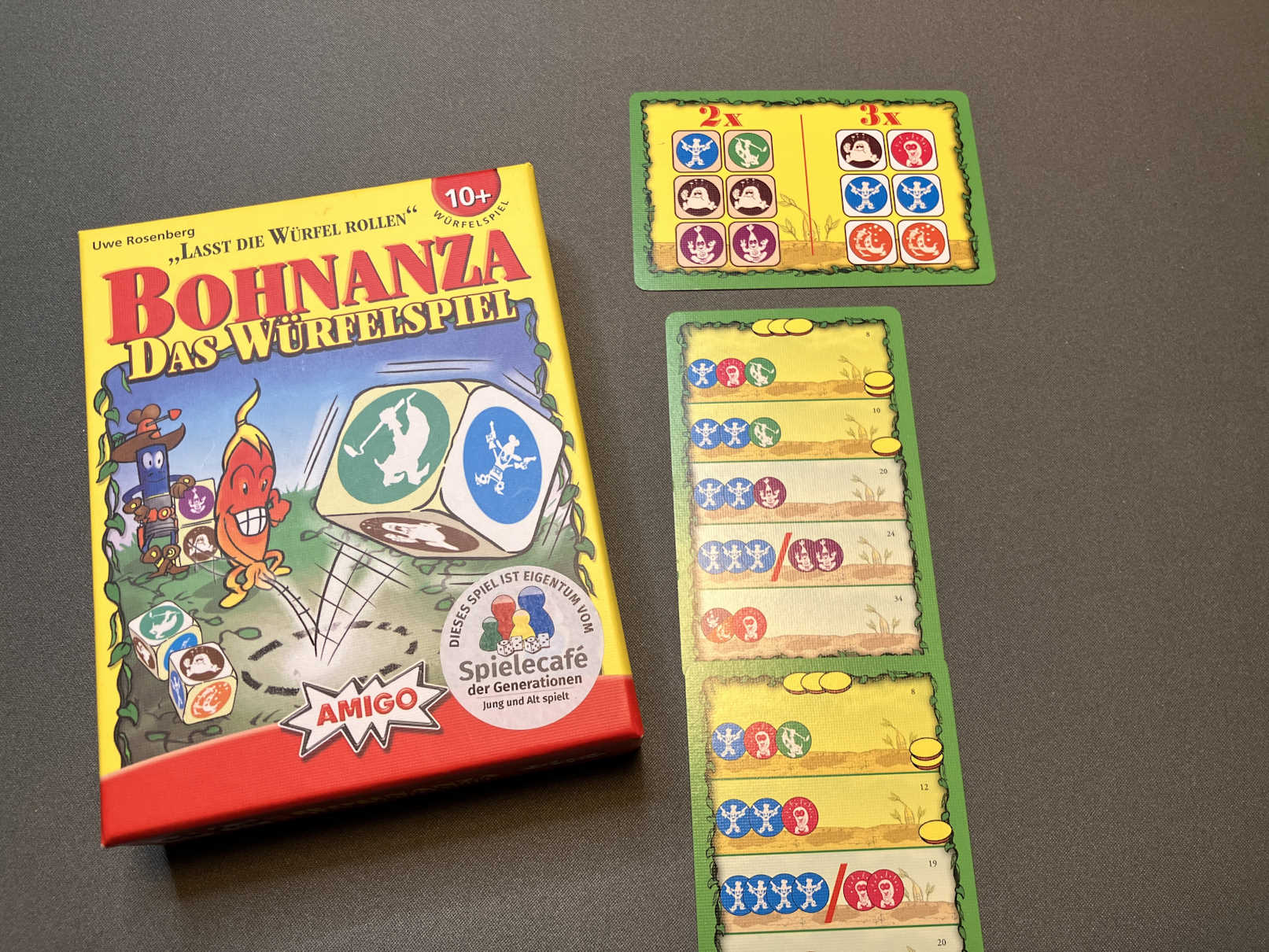 Die Wertungstafel und eine Übersichtskarte