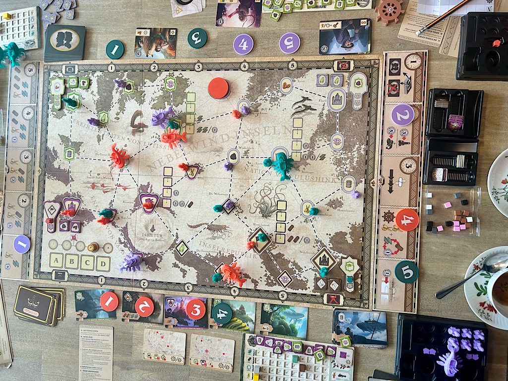 Eine laufende Partie zu dritt