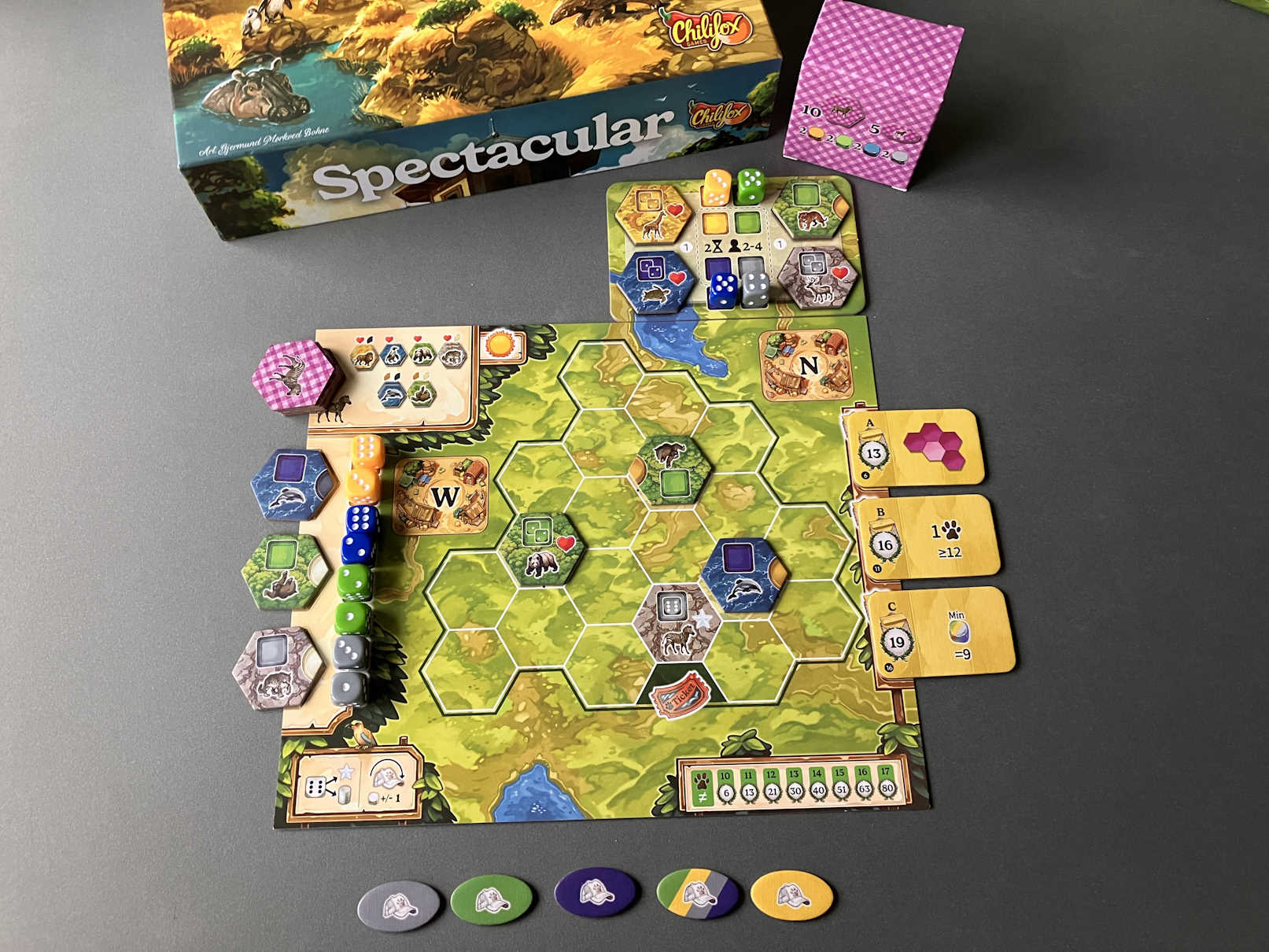 Spielaufbau einer Partie Spectacular