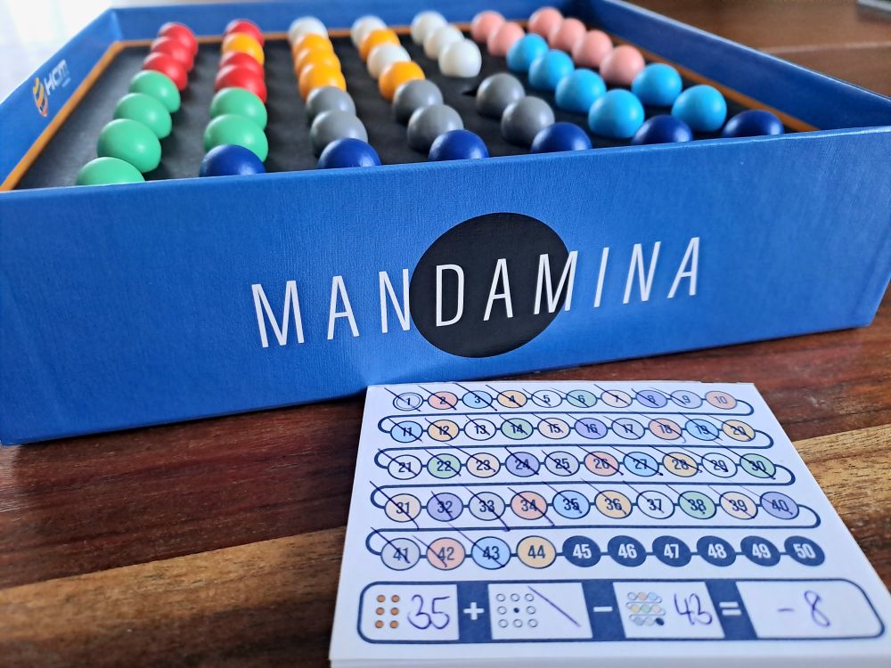 Zu sehen ist die Spielschachtel und der Punkteblock, der leider ein negatives Ergebnis zeigt. 