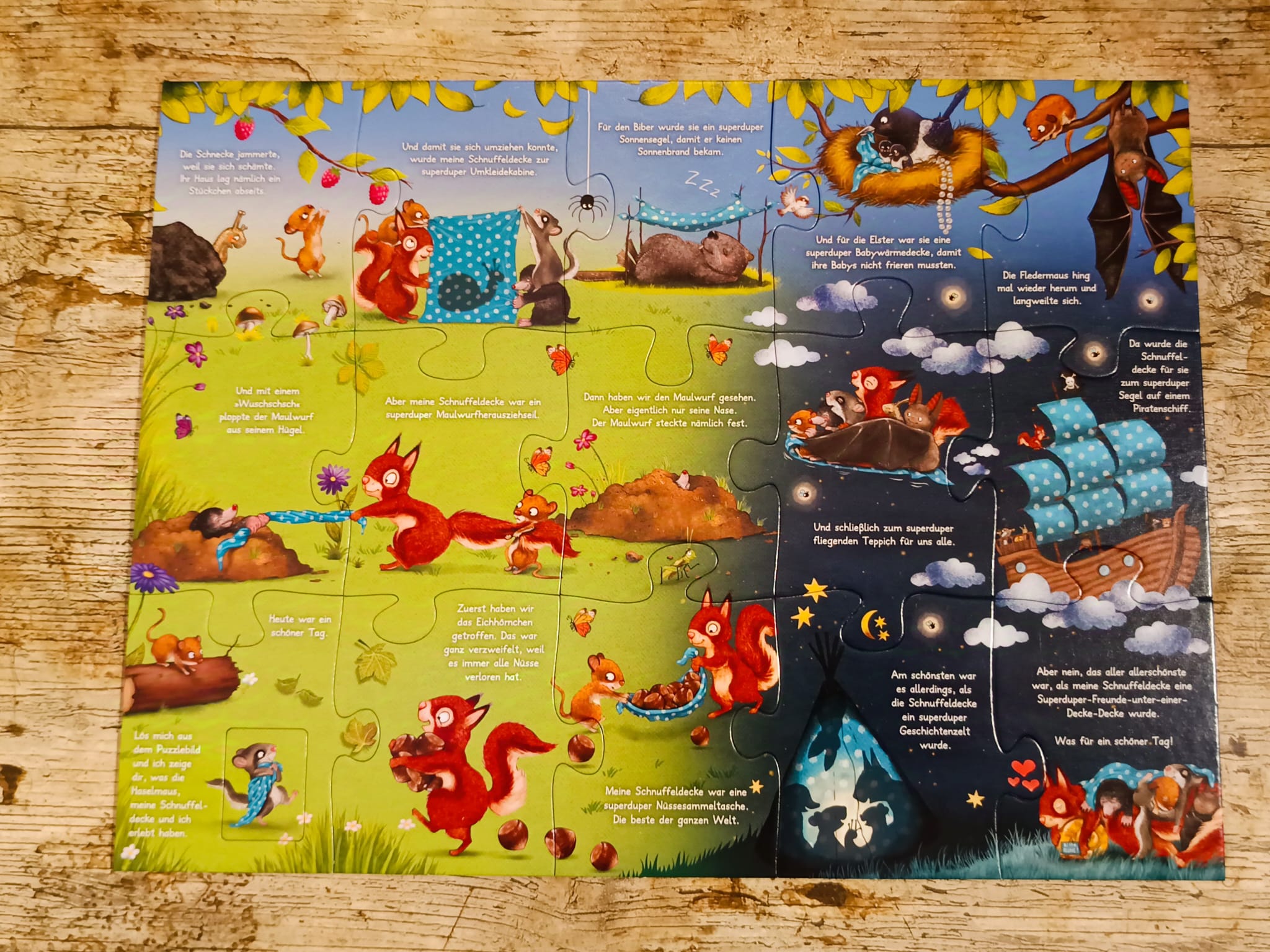 Ist das Puzzle fertig, sieht es sehr ansprechend für die Kinder aus. 