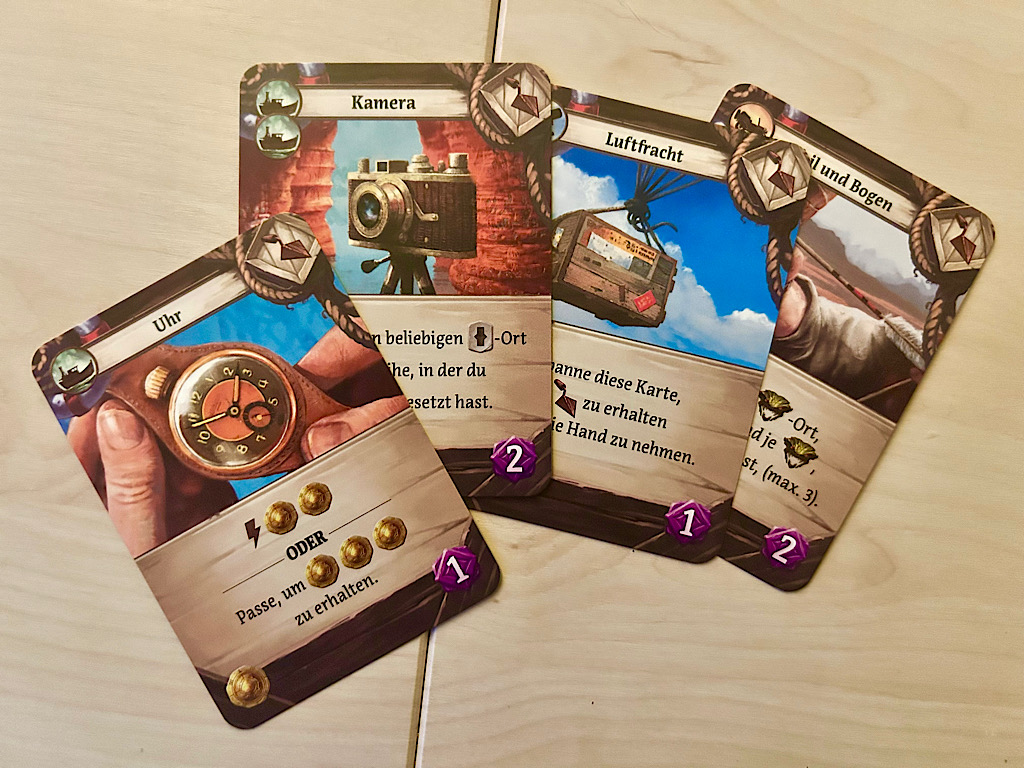 Ein Beispiel für Ausrüstungsgegenstände, die einem entsprechende Aktionen bieten.