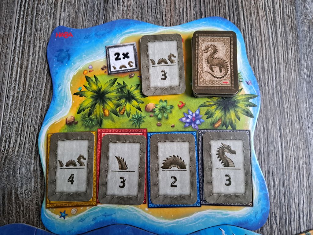 Insel mit den Aktionskarten.