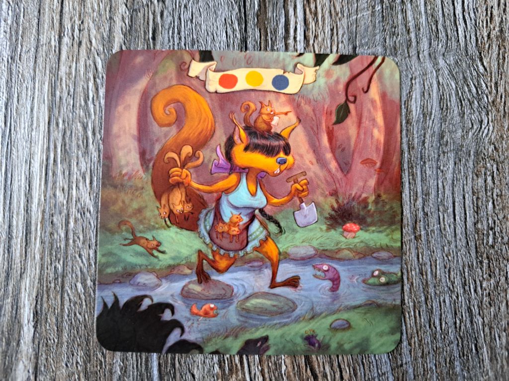 Farbseite der Eichhörnchenkarte