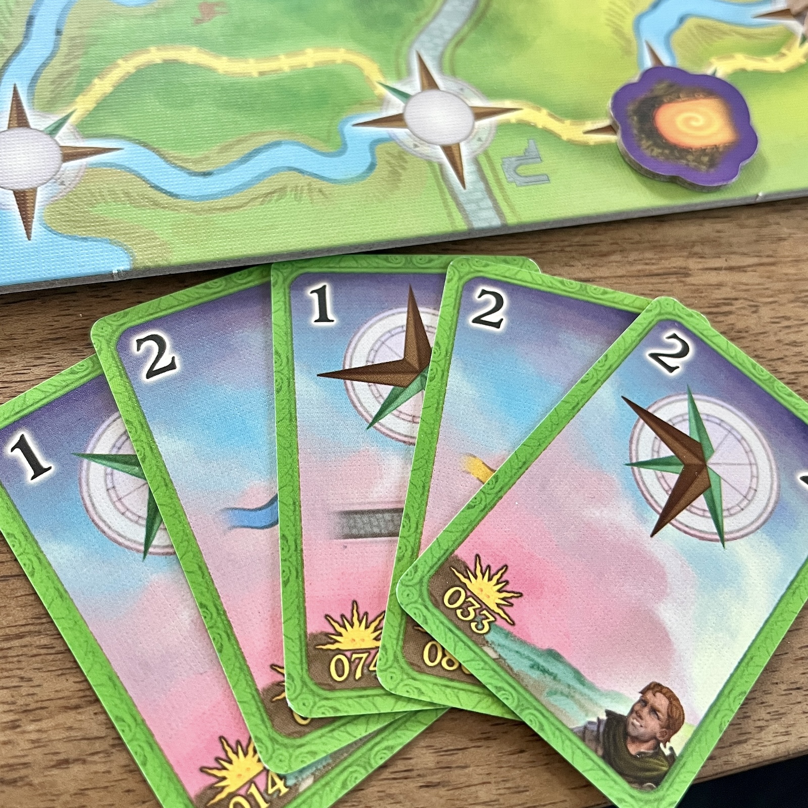 Teil des Spielplans. Wegkarten