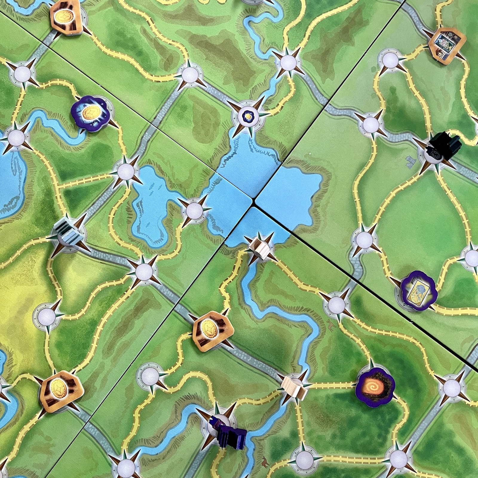 Spielplan mit Wegsmarkern