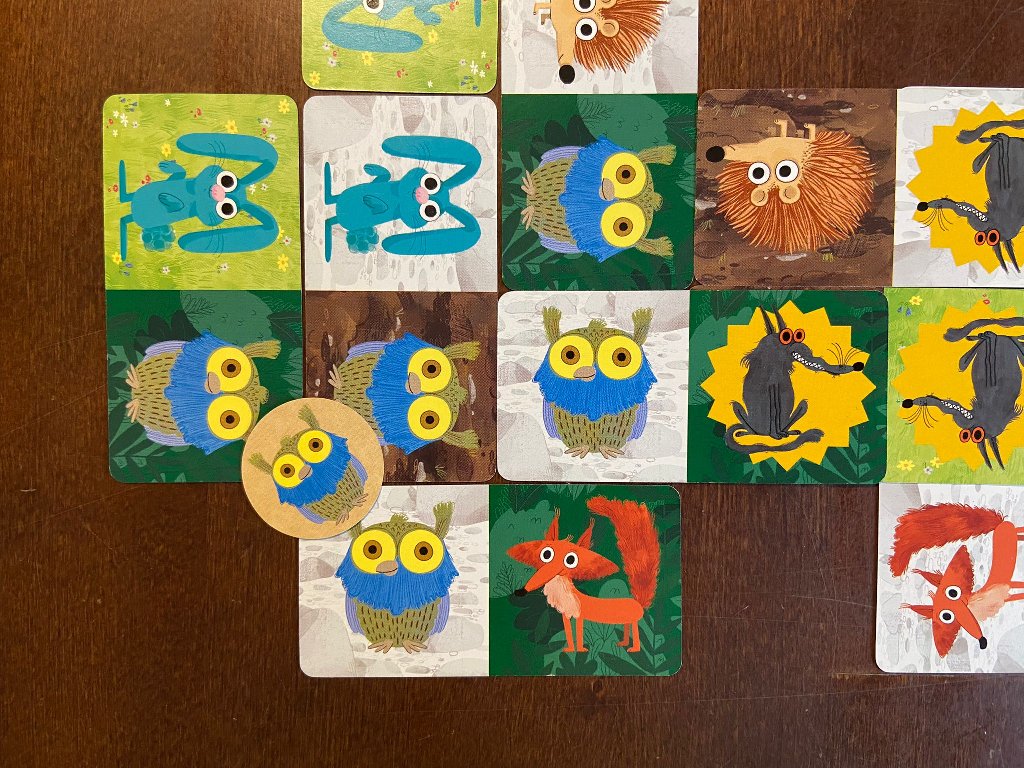 Kartenauslage in fortgeschrittener Partie