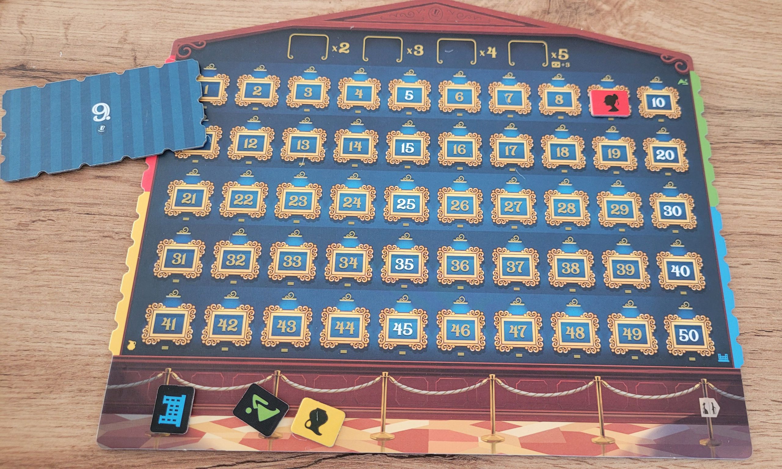 Tafel für die Trendmarker in der Nahaufnahme