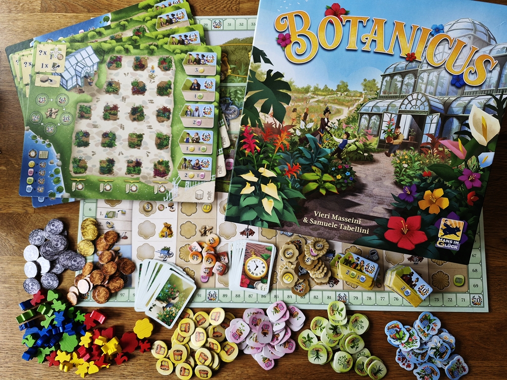 Spielkarton und Inhalt