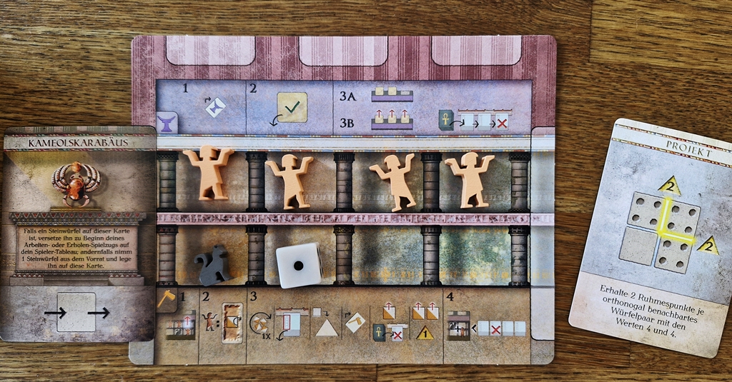 Das Tableau eines Spielenden zum Start.