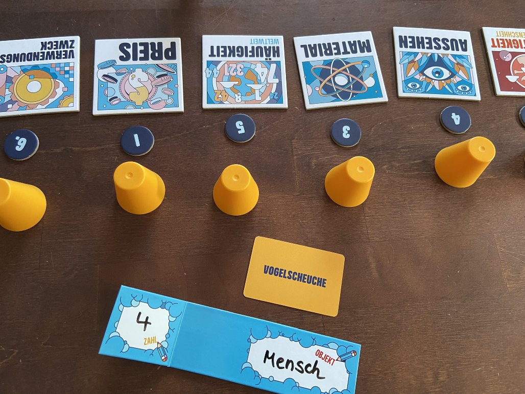 Blick auf den Spieltisch.