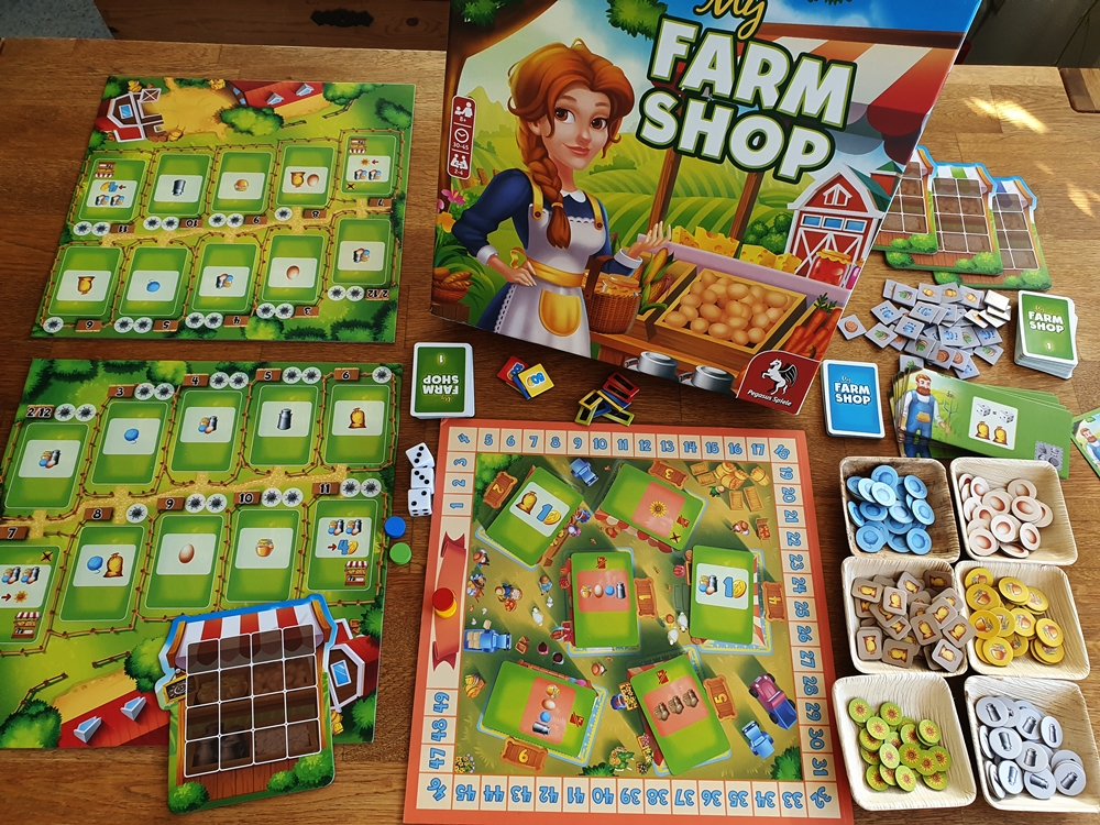 Spielkarton und Inhalt