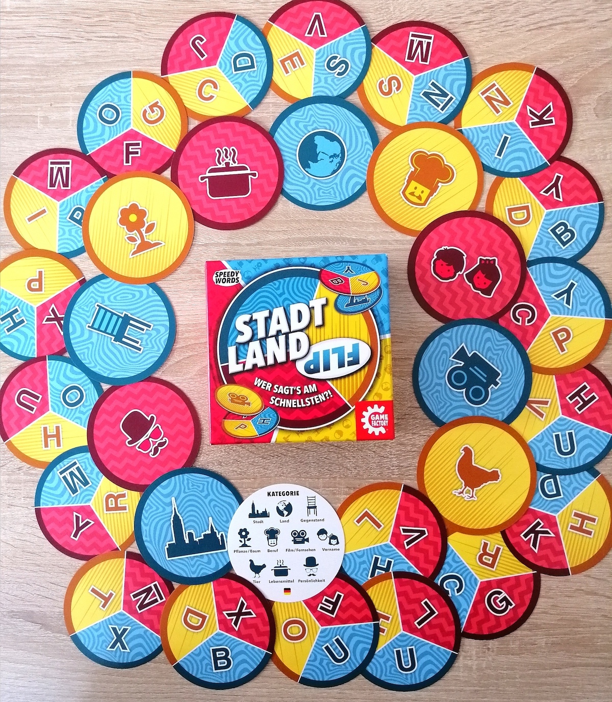 Spieleschachtel mit Inhalt