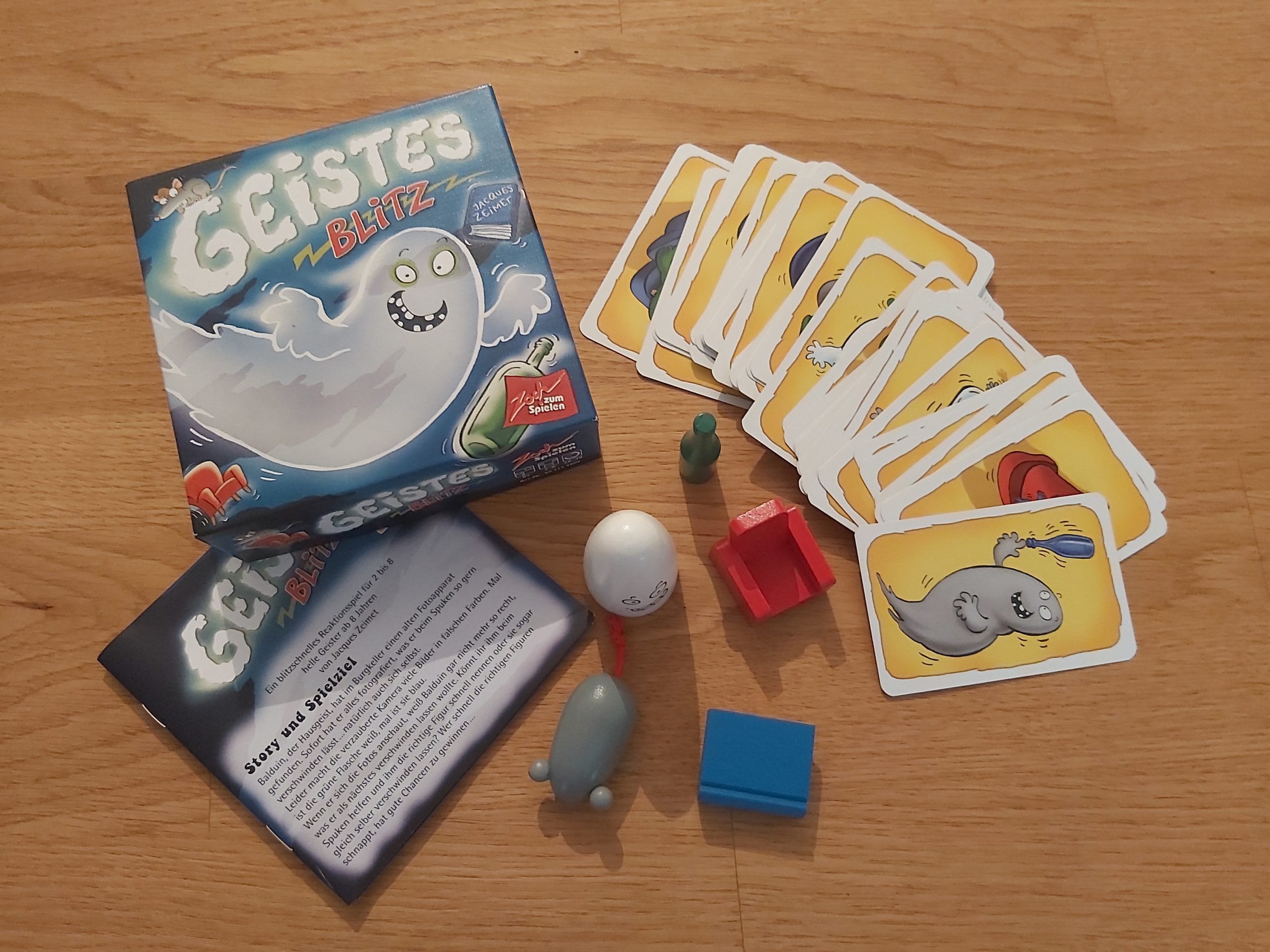 Zu sehen ist Geistesblitz mit dem gesamten Material.